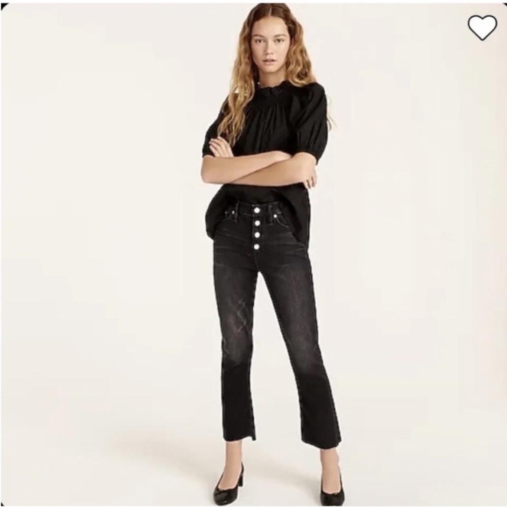 J. Crew 9” Billie Demi Boot Crop Button Fly Size 25